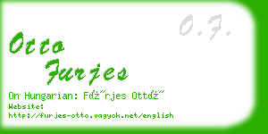 otto furjes business card